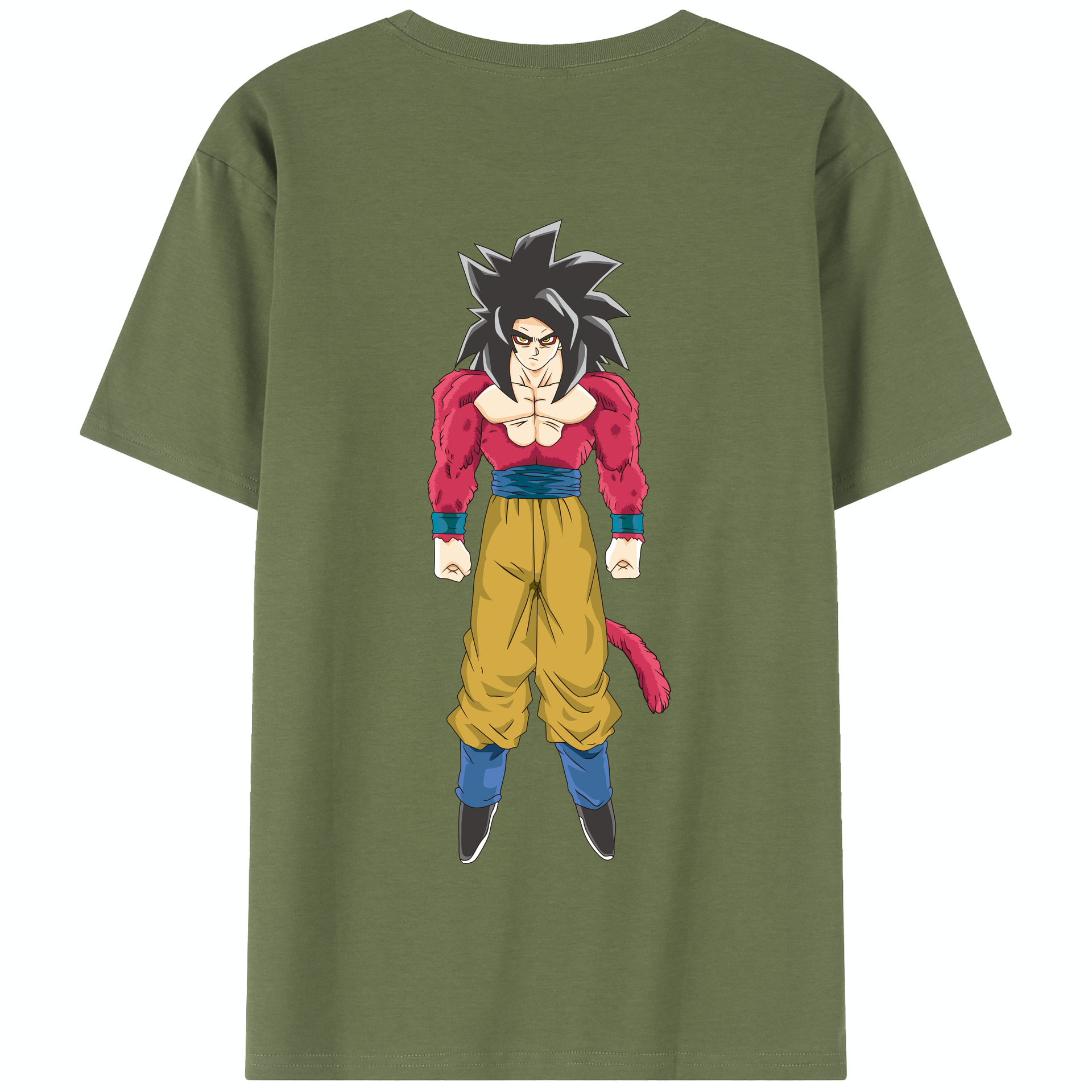 （画像用） ドラゴンボール 孫悟空（そん ごくう）Son Goku カカロット DRAGON BALL Kakarotto 綿100％半袖Tシャツ（背面プリント）